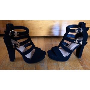 High heel platform shoes